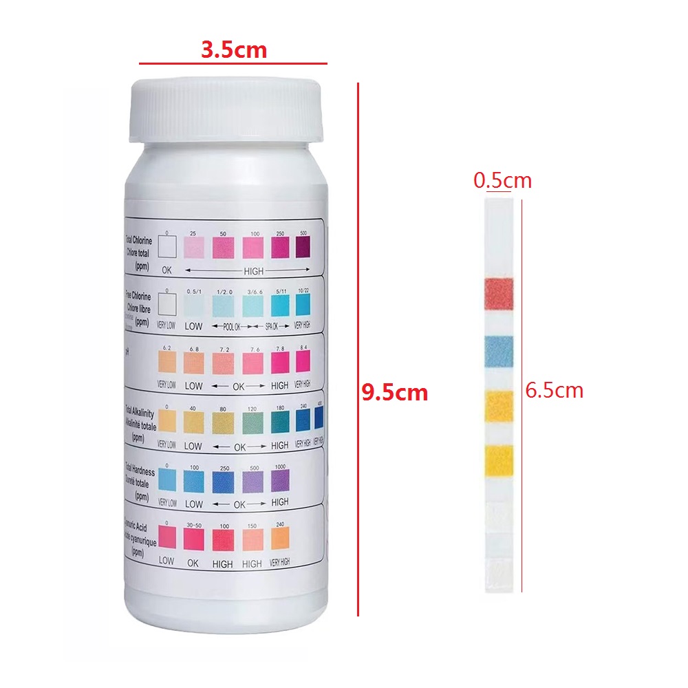 Ph Strip Test - 50 Buah/Botol Serbaguna 6 In 1