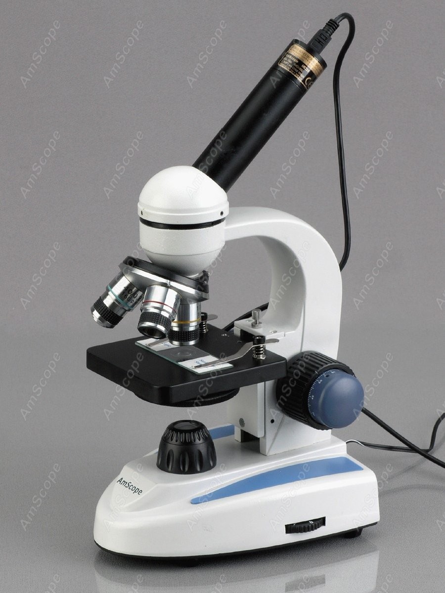 Mikroskop Monokuler Tanpa Kabe - Amscope Microscope Compound 40X-1000X ulasan dan harga